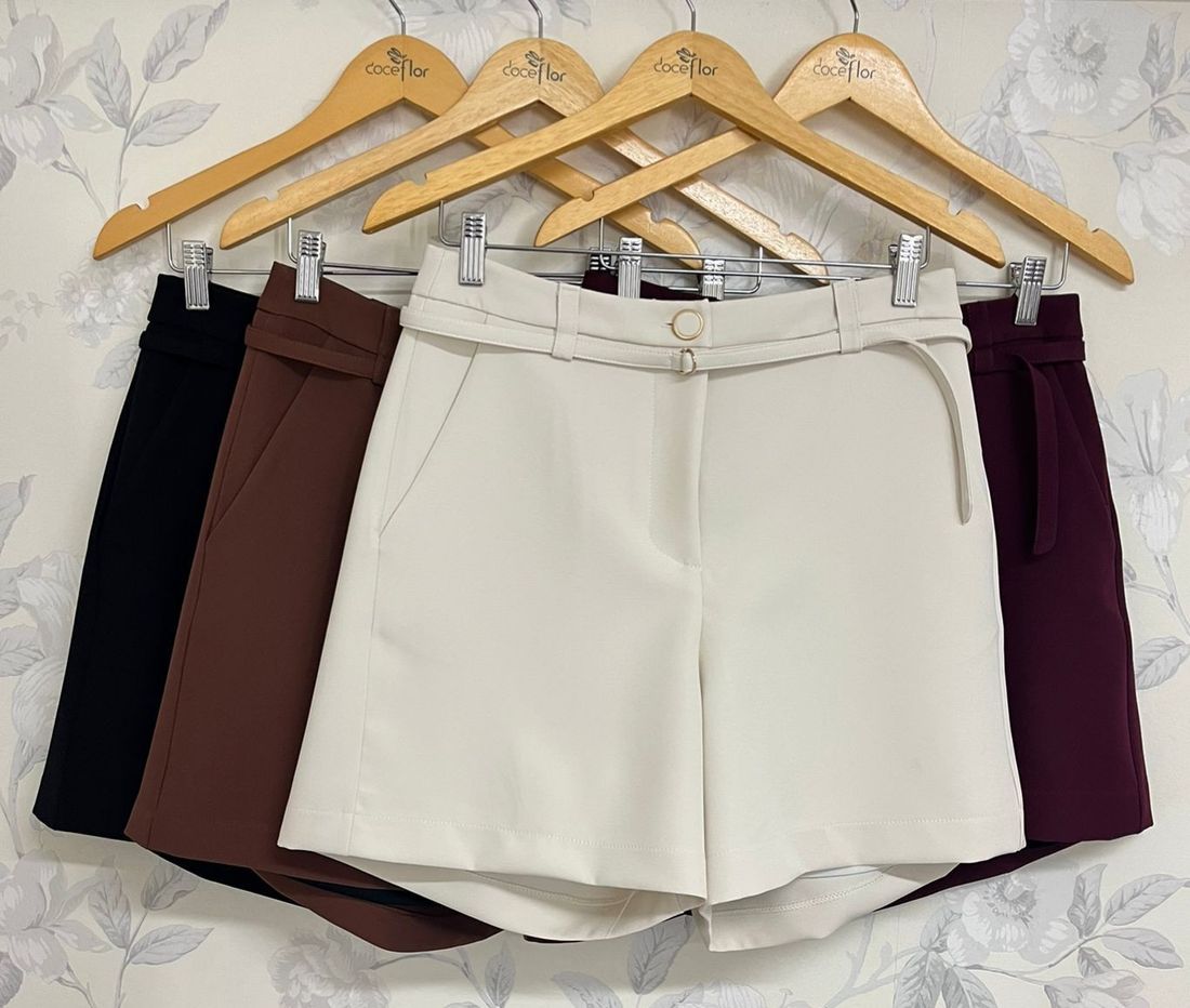 Short Com Cinto e Bolso - Doce Flor Short Com Cinto e Bolso - Doce Flor