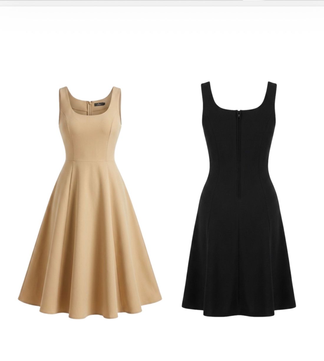 Vestido Alça Larga Evasê Com Recortes - Doce Flor