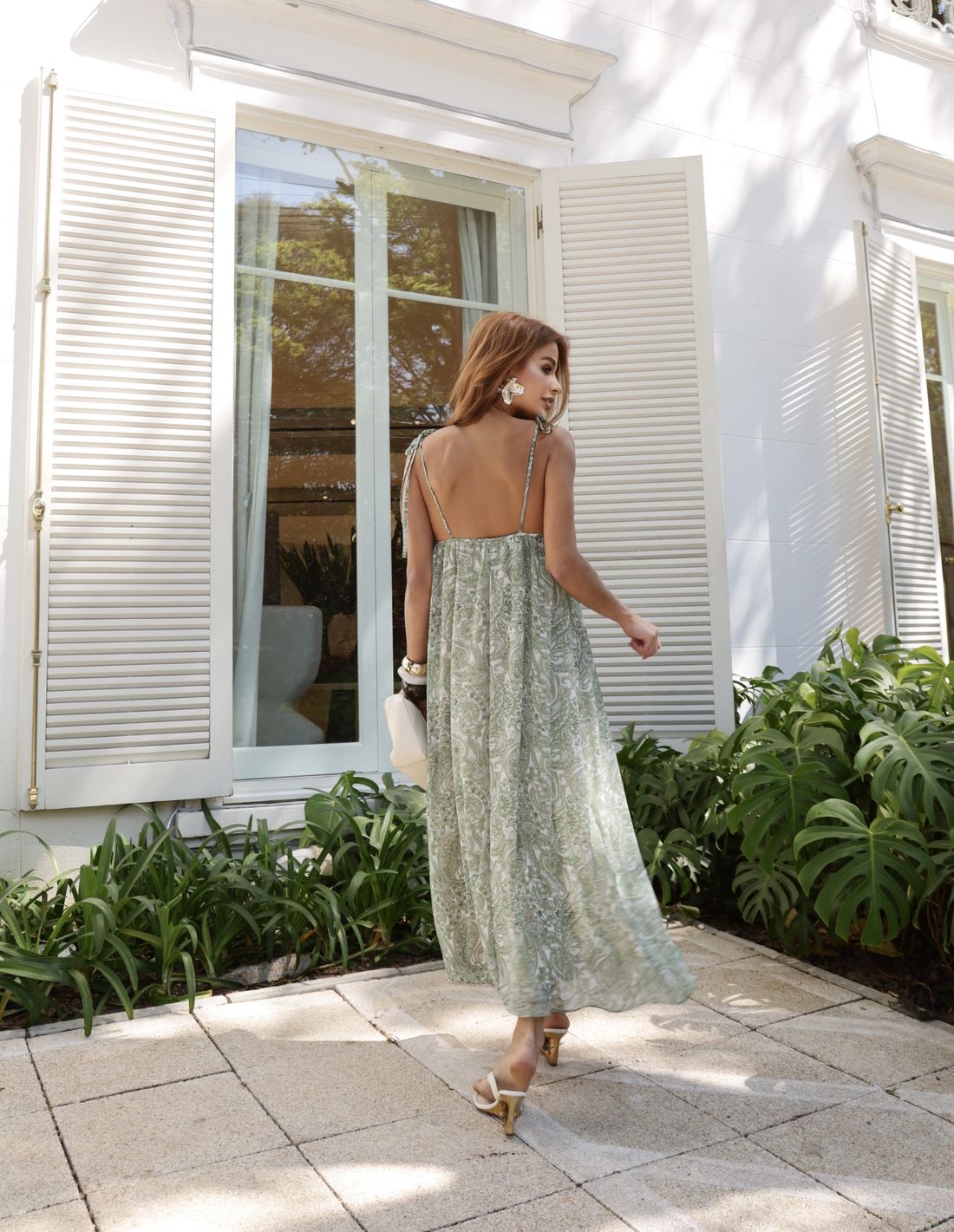 Vestido Longo Com Alças Estampa Cashmere - Doce Flor Vestido Longo Com Alças Estampa Cashmere - Doce Flor