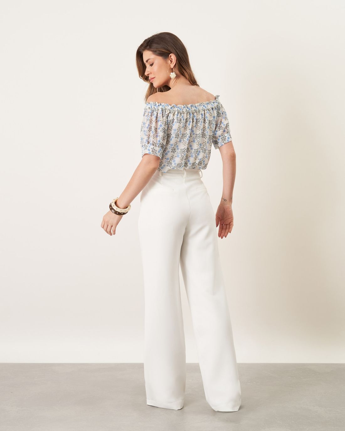 Blusa Ombro a Ombro Estampa Floral - Milalai