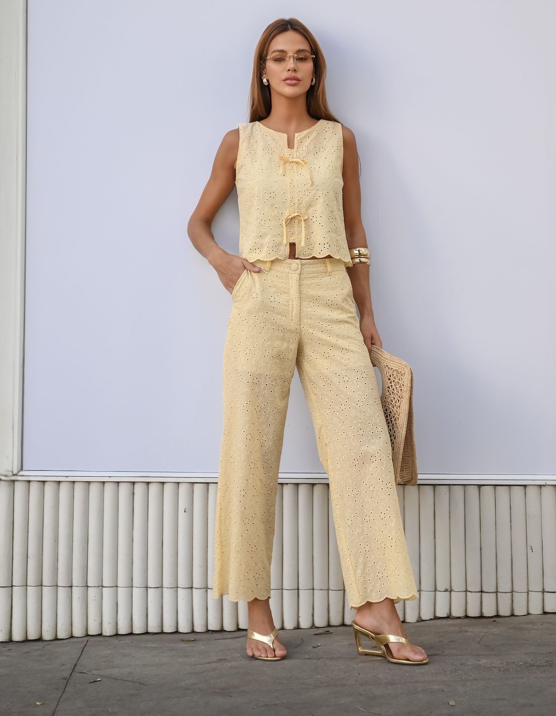 Calça Laise Com Barrado - Doce Flor