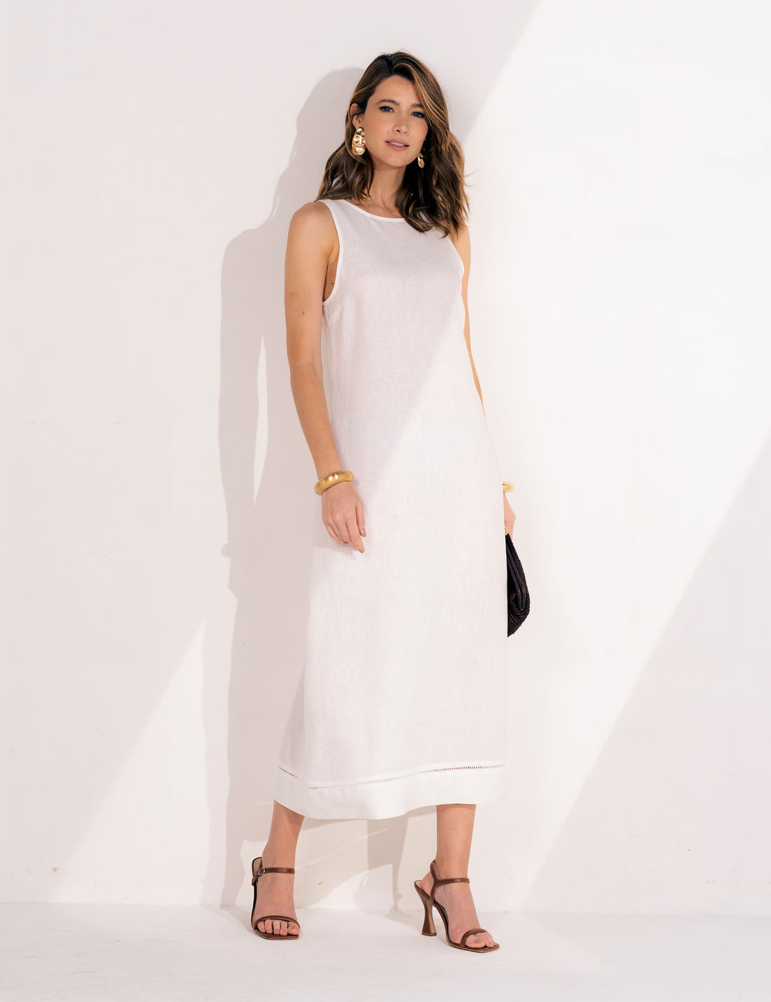 Vestido Linho Puro - Unique Chic Vestido Linho Puro - Unique Chic