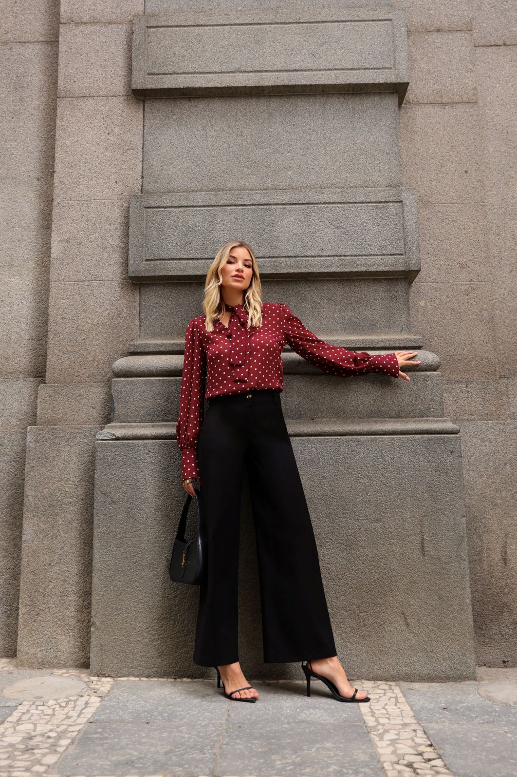 Blusa Crepe Manga Longa Poás - Doce Flor