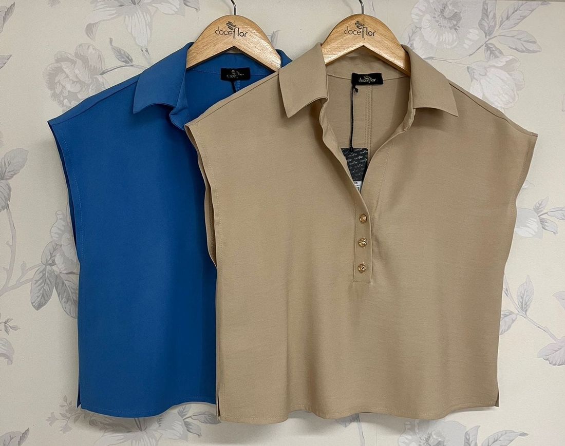 Blusa Polo Com Botões - Doce Flor