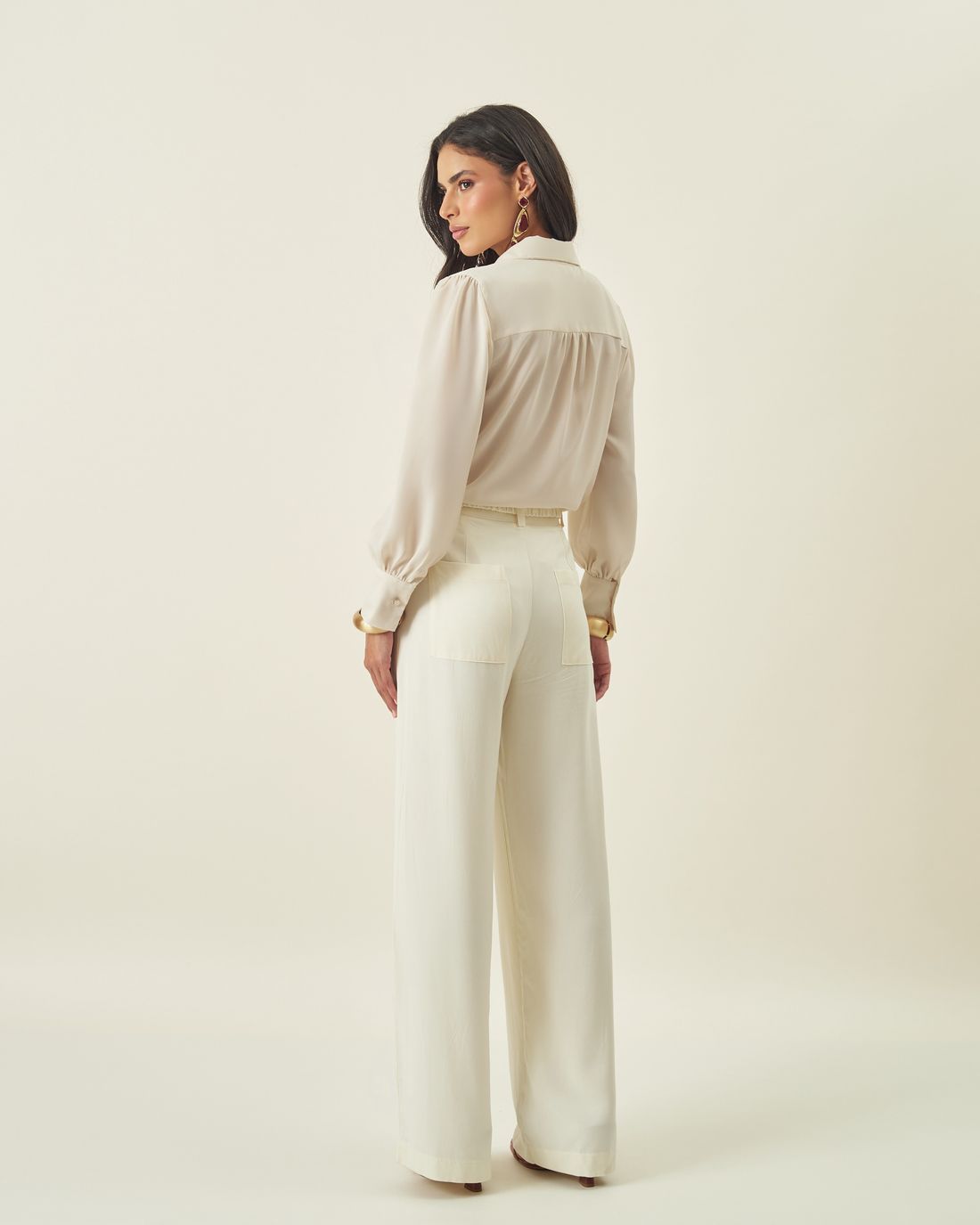 Camisa Crepe Botão Orgânico - Milalai