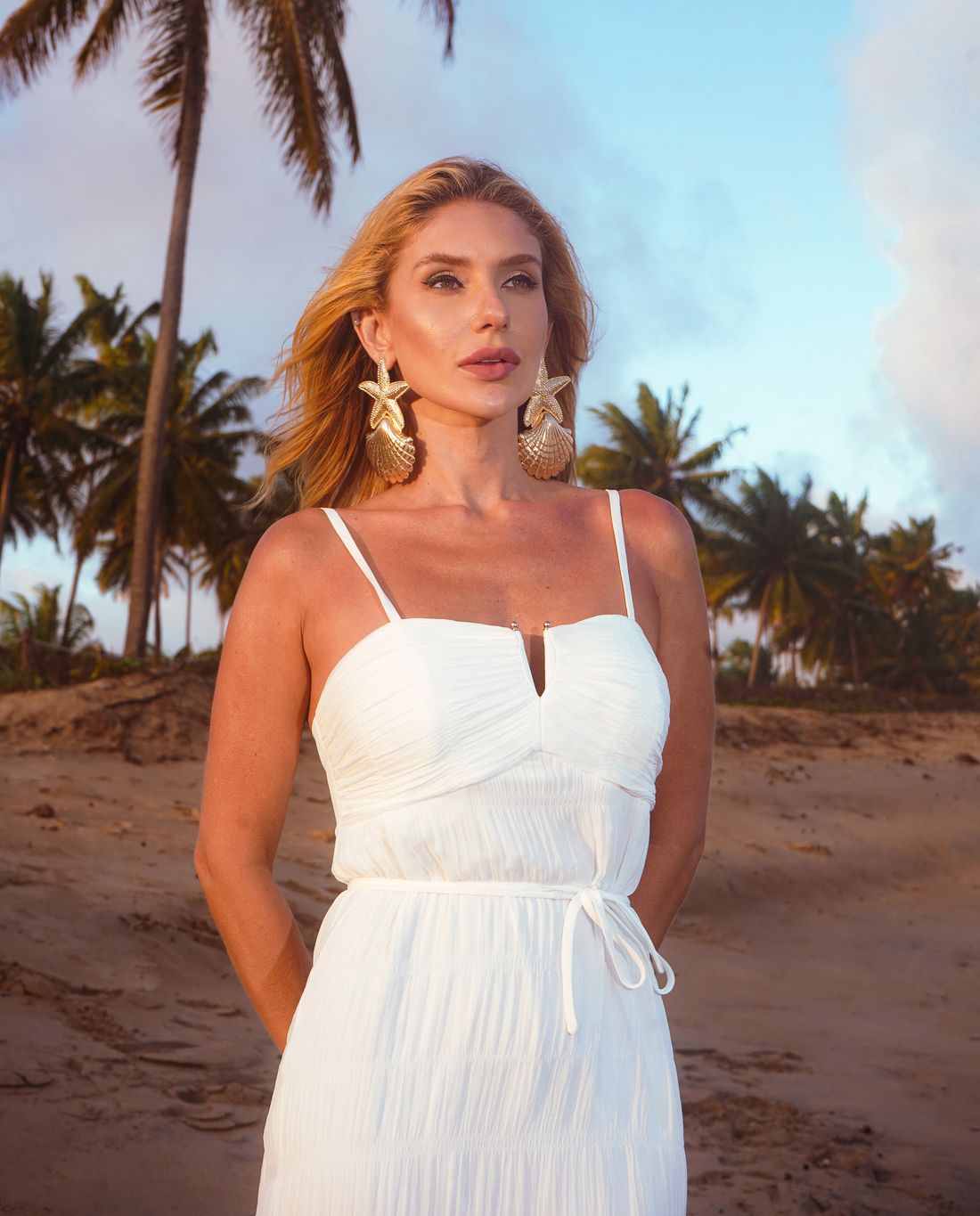 Vestido Longo Chiffon Plissado - Donna Ritz Vestido Longo Chiffon Plissado - Donna Ritz