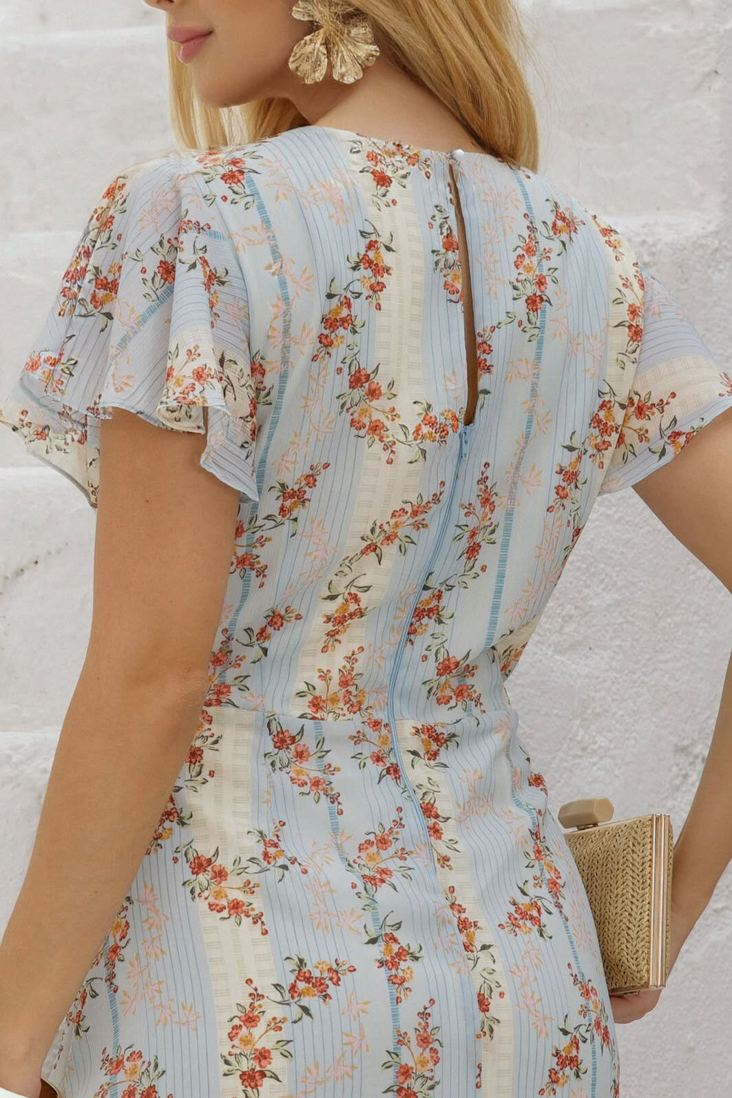 Vestido Midi Chiffon Floral - Doce Flor Vestido Midi Chiffon Floral - Doce Flor