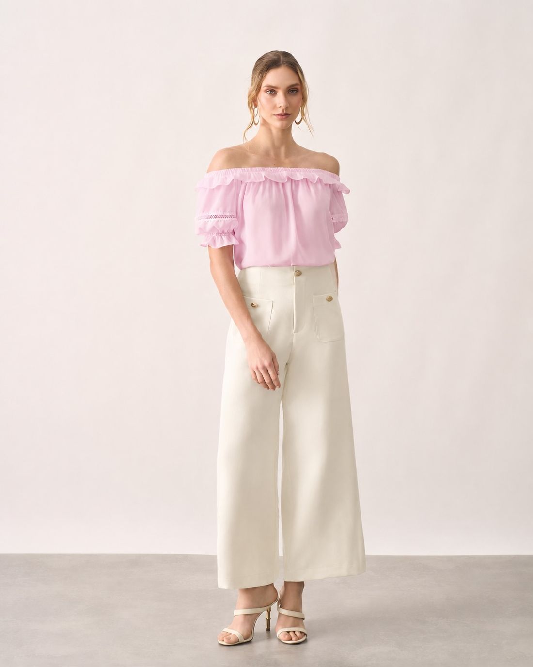 Blusa Crepe Ciganinha Babados - Milalai Blusa Crepe Ciganinha Babados - Milalai