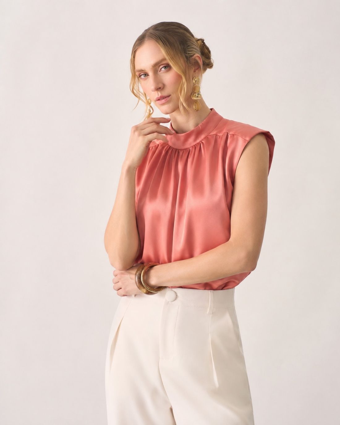Blusa Crepe Acetinado - Milalai Blusa Crepe Acetinado - Milalai