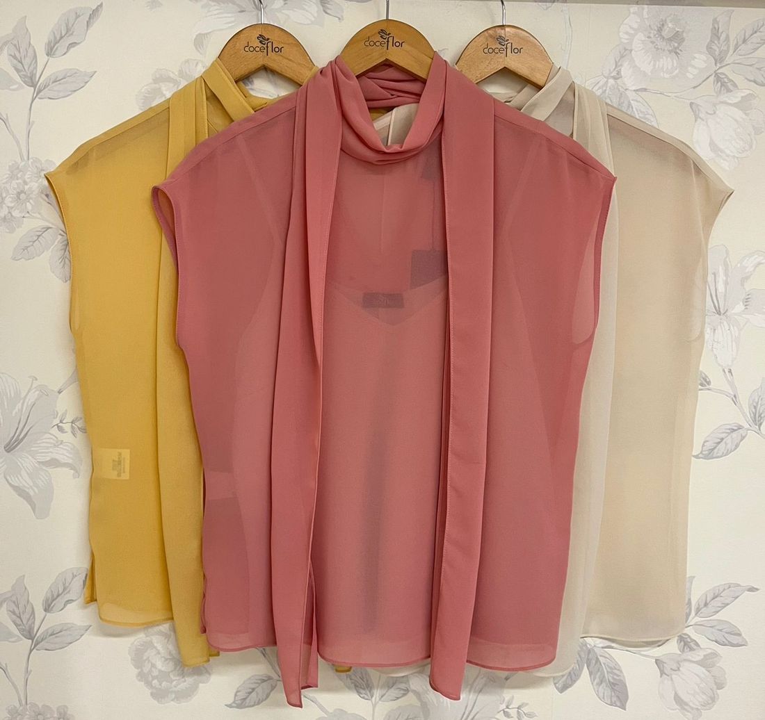 Blusa Crepe Gola Laço - Doce Flor