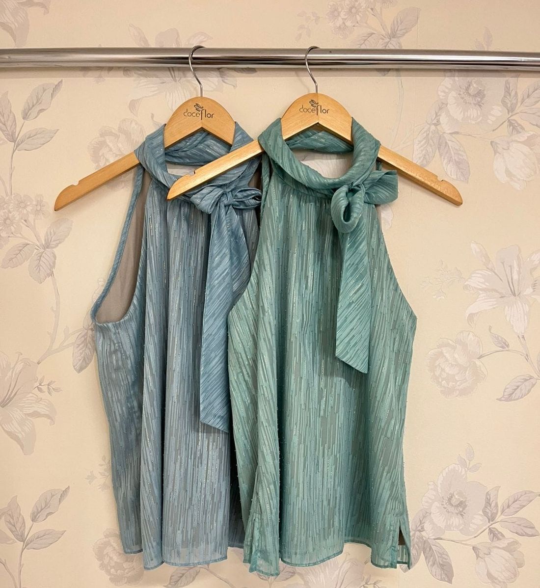 Regata Gola Laço Em Chiffon - Doce Flor