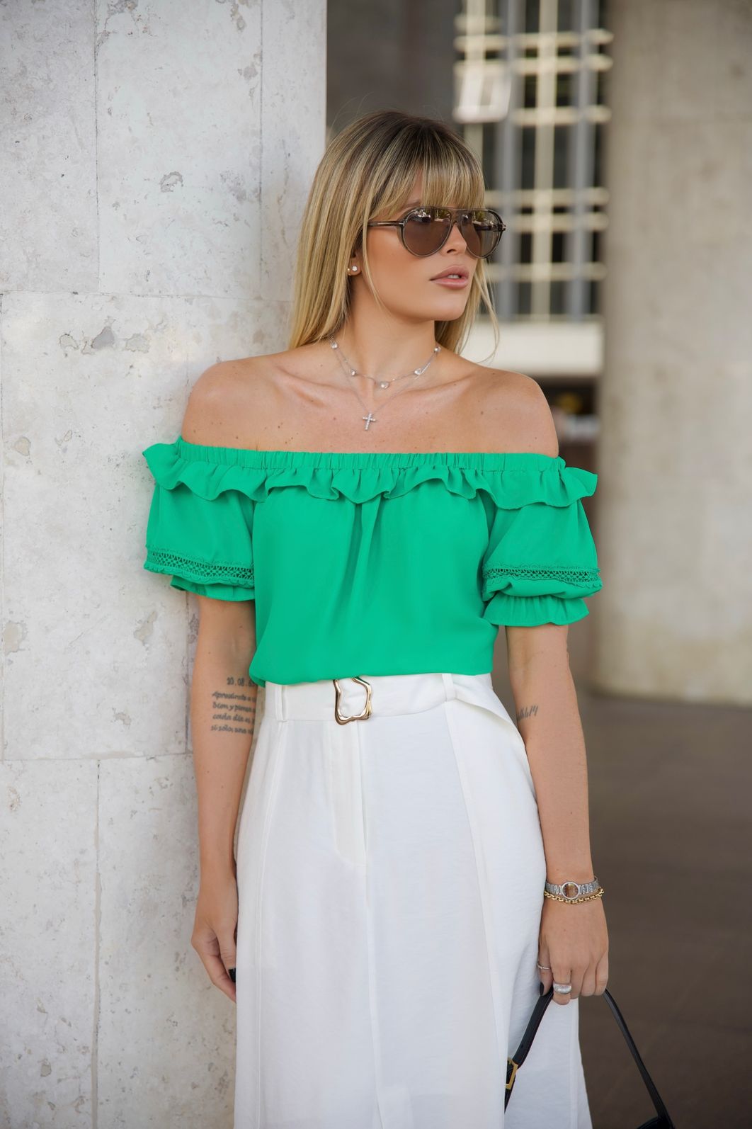Blusa Ombro a Ombro Babados - Milalai Blusa Ombro a Ombro Babados - Milalai