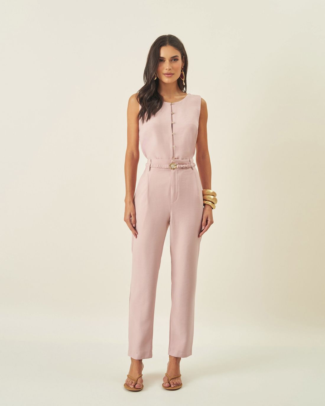 Calça Marrant Cinto Elástico Fivela - Milalai Calça Marrant Cinto Elástico Fivela - Milalai