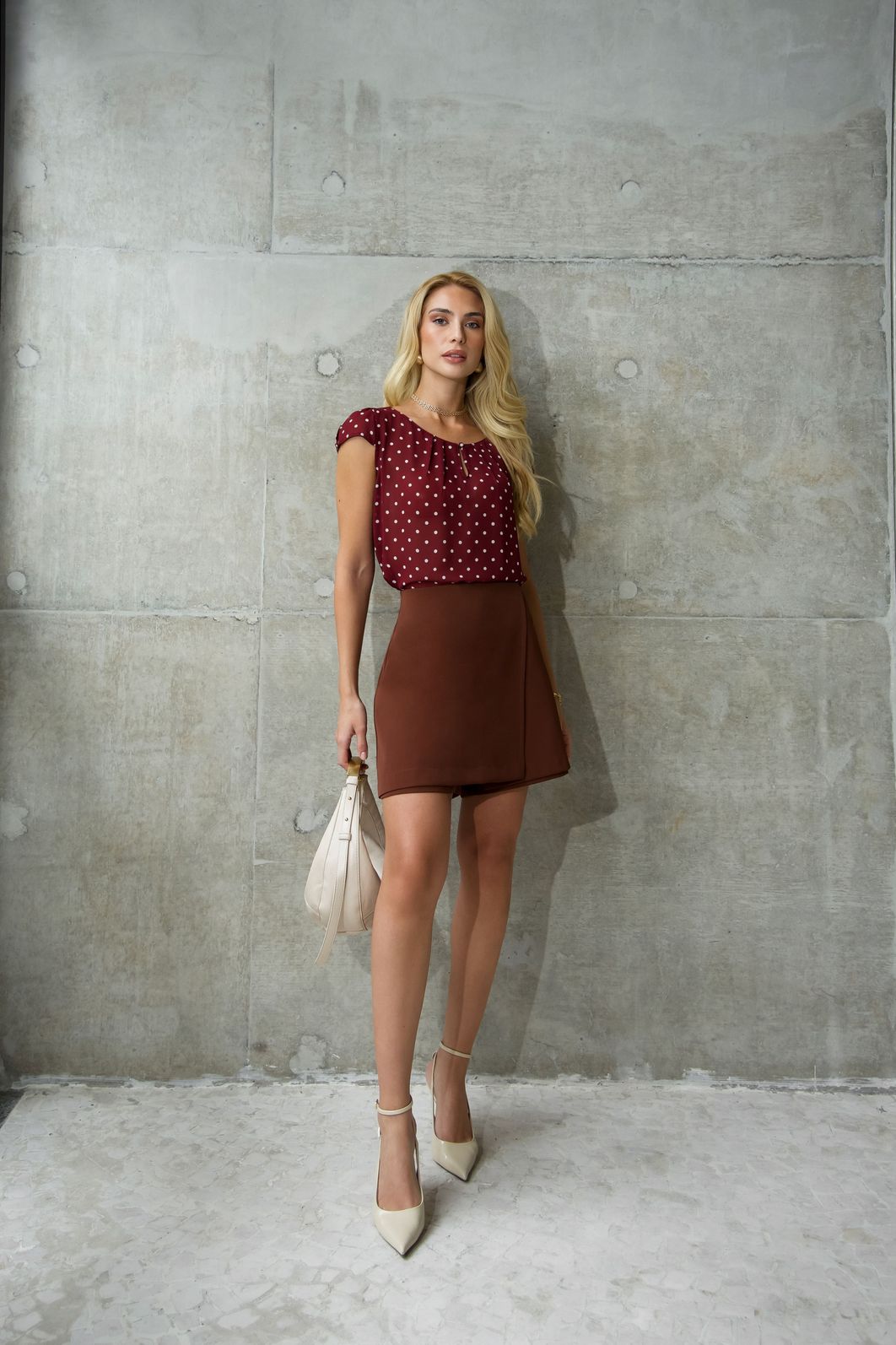 Short Saia Alfaiataria Transpassada - Doce Flor