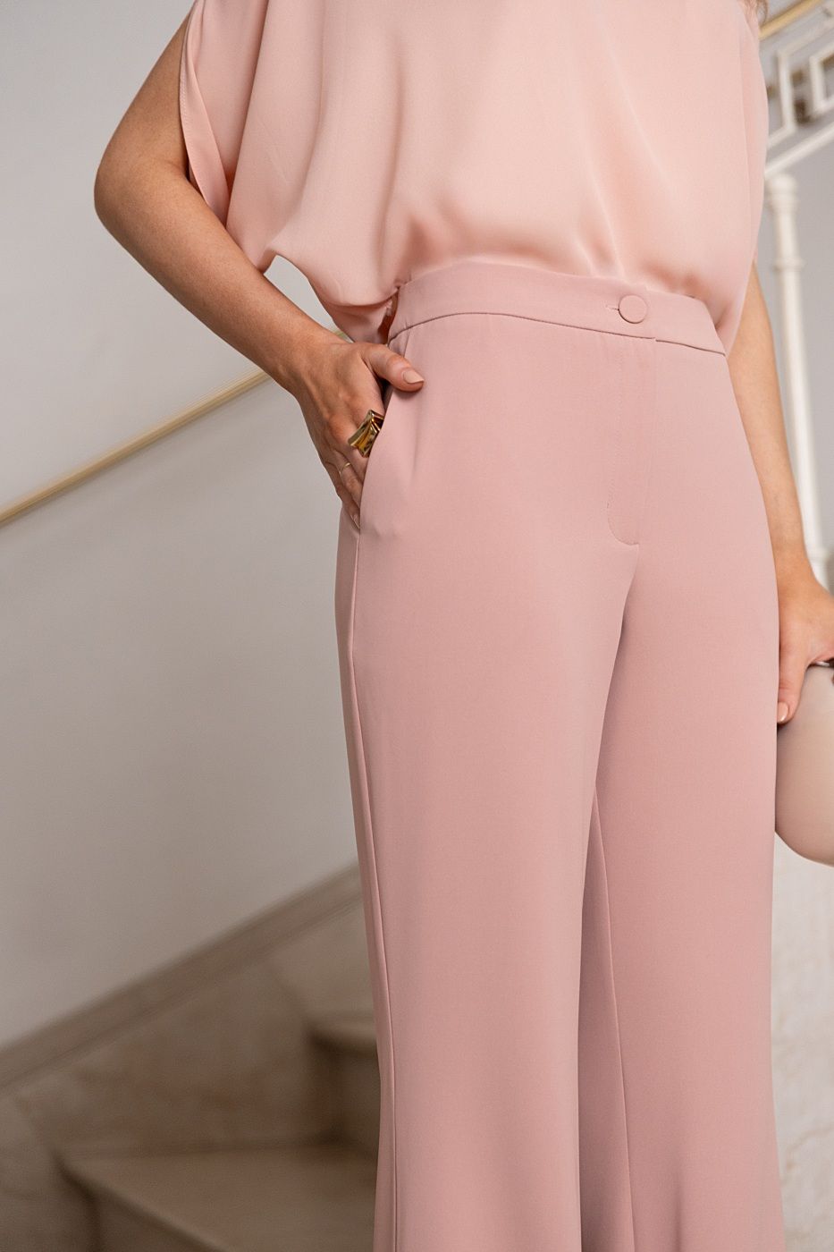 Calça Flare Botão Forrado - Doce Flor