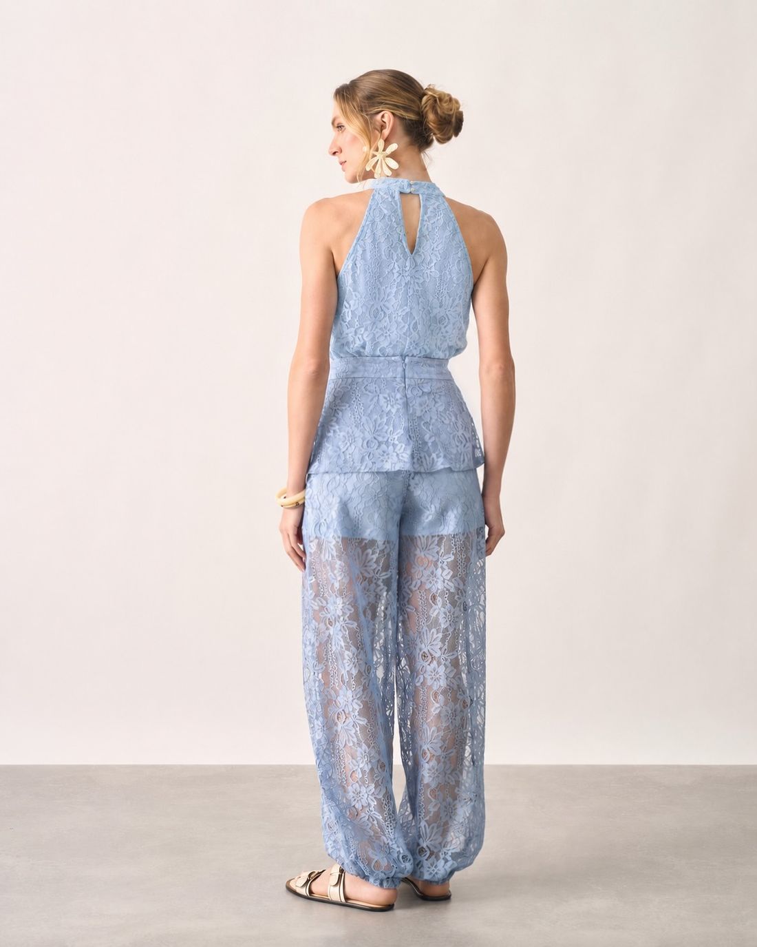 Regata Renda Halter Peplum - Milalai Regata Renda Halter Peplum - Milalai