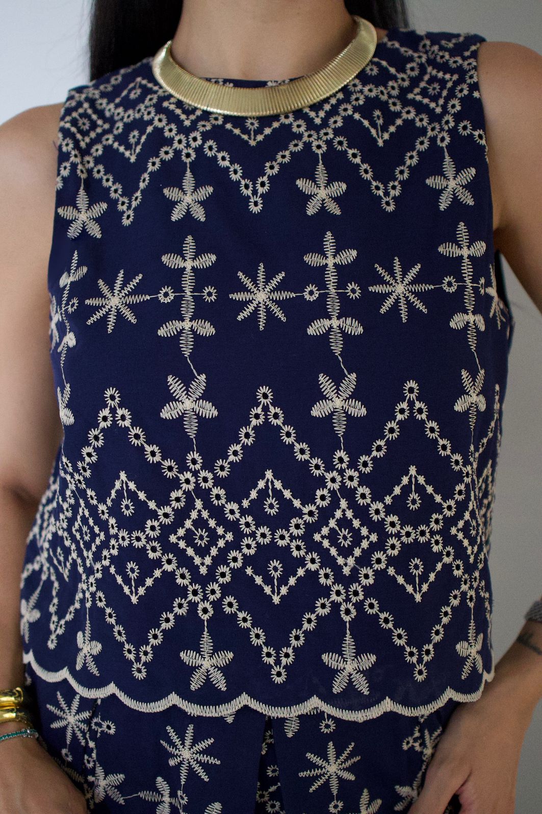 Blusa Cropped Algodão Bordado - Milalai Blusa Cropped Algodão Bordado - Milalai