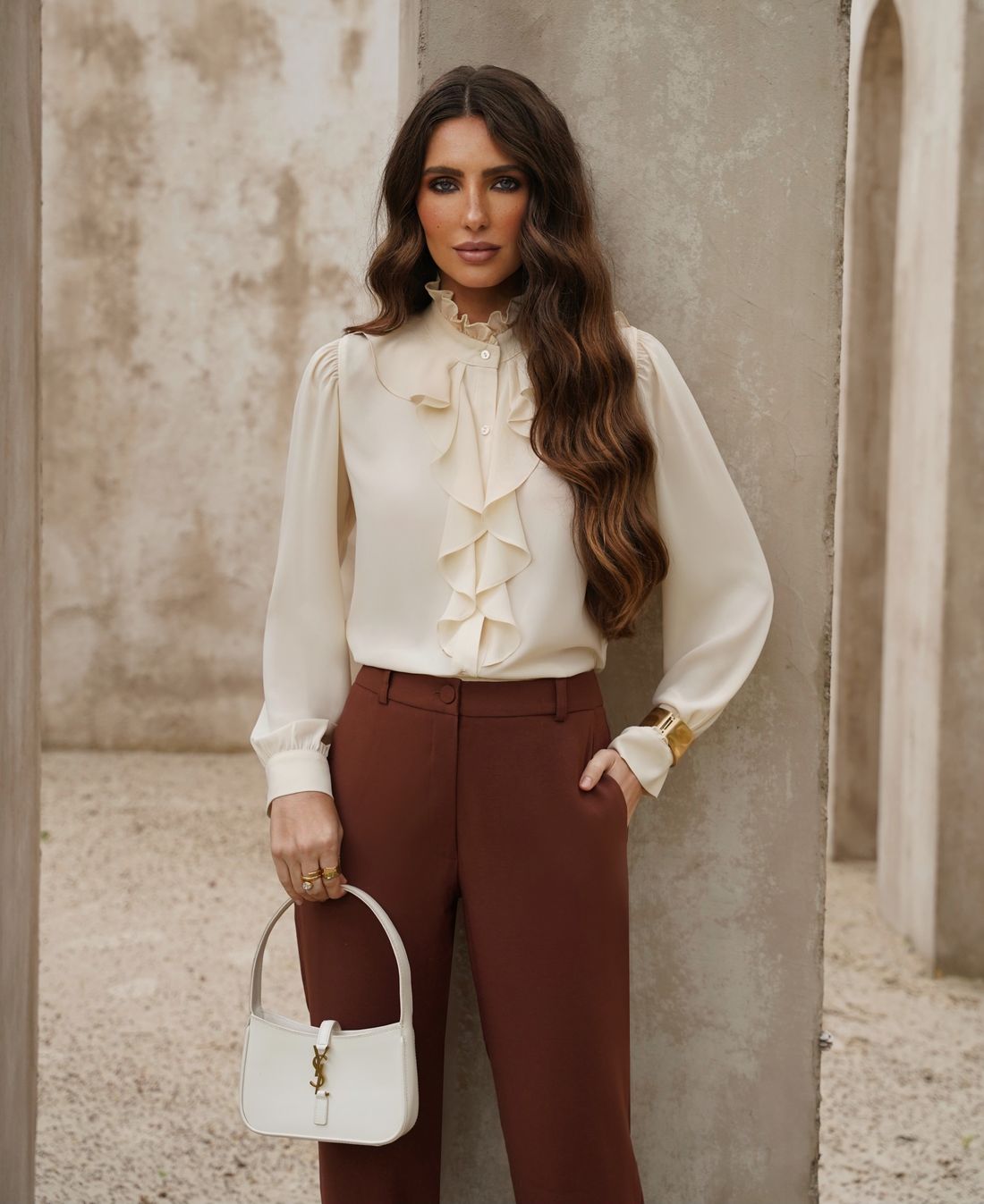 Camisa Crepe Com Jabots - Doce Flor