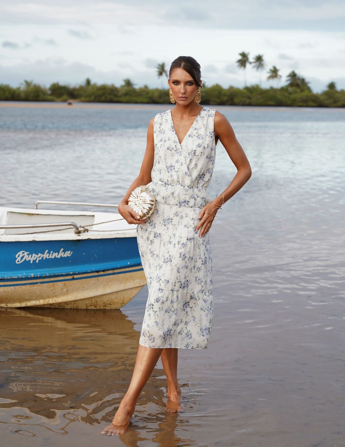 Saia Midi Floral - Doce Flor