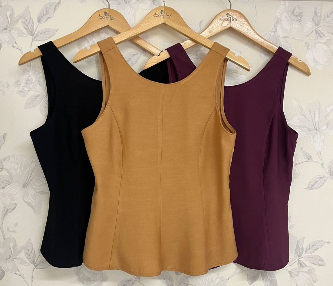 Blusa Peplum Com Recorte - Doce Flor