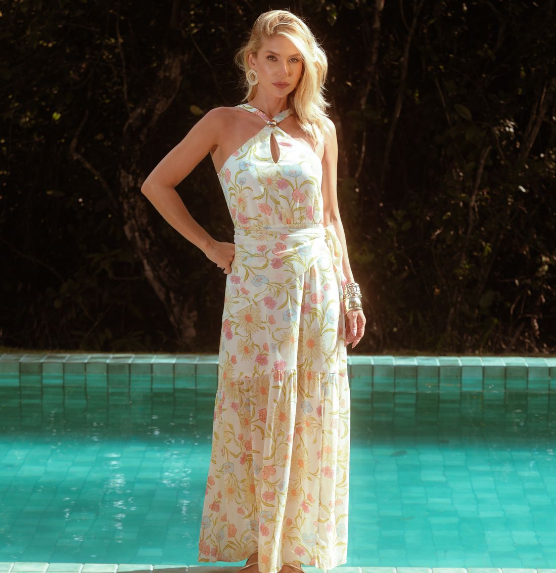 Vestido Longo Yoryu Estampa Floral - Donna Ritz