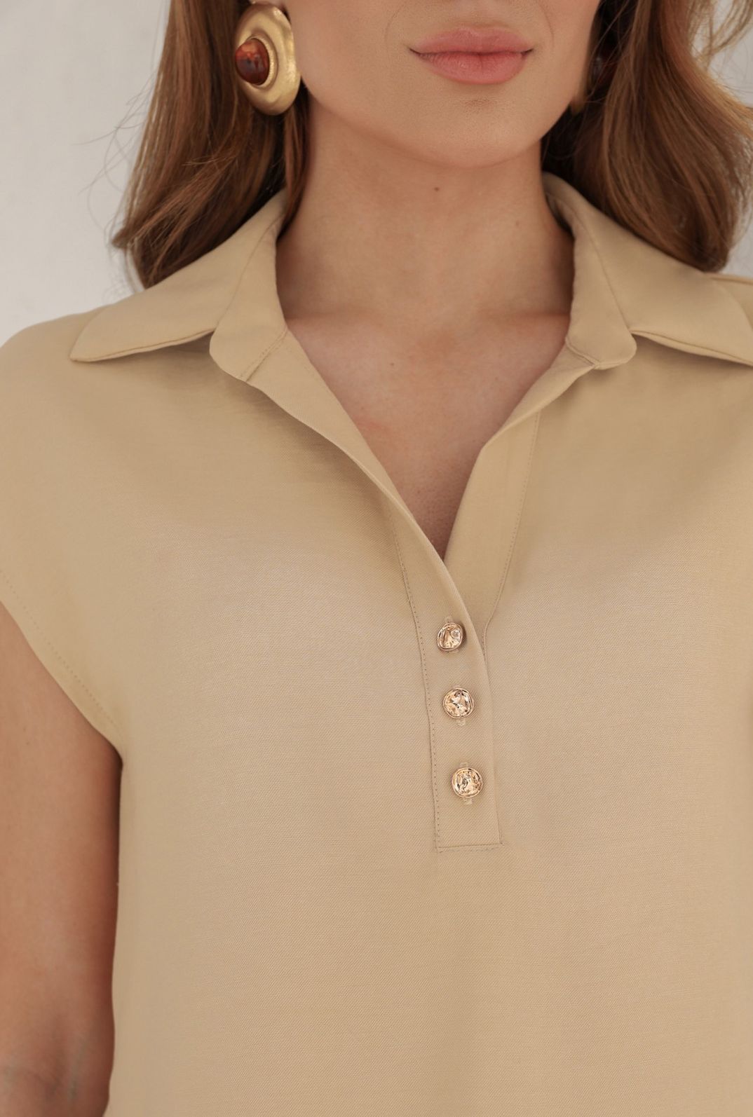 Blusa Polo Com Botões - Doce Flor