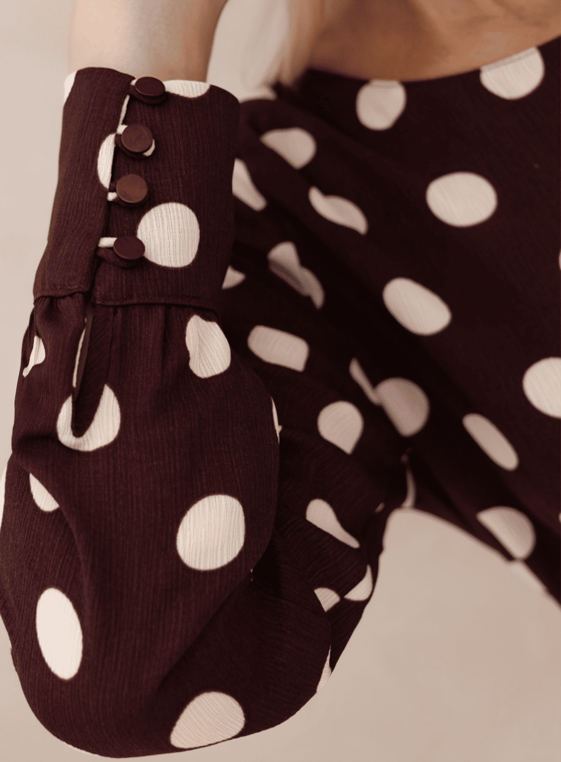 Blusa Crepe Manga Longa Poá - Doce Flor