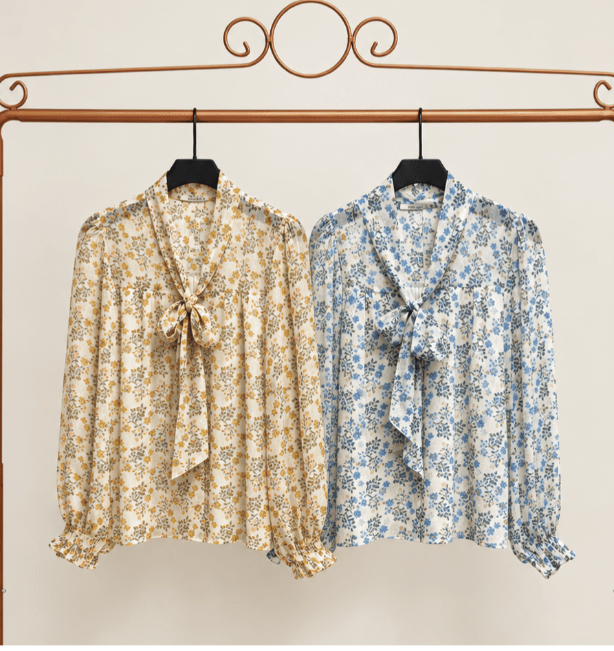 Blusa Estampada Floral Com Laço - Milalai Blusa Estampada Floral Com Laço - Milalai