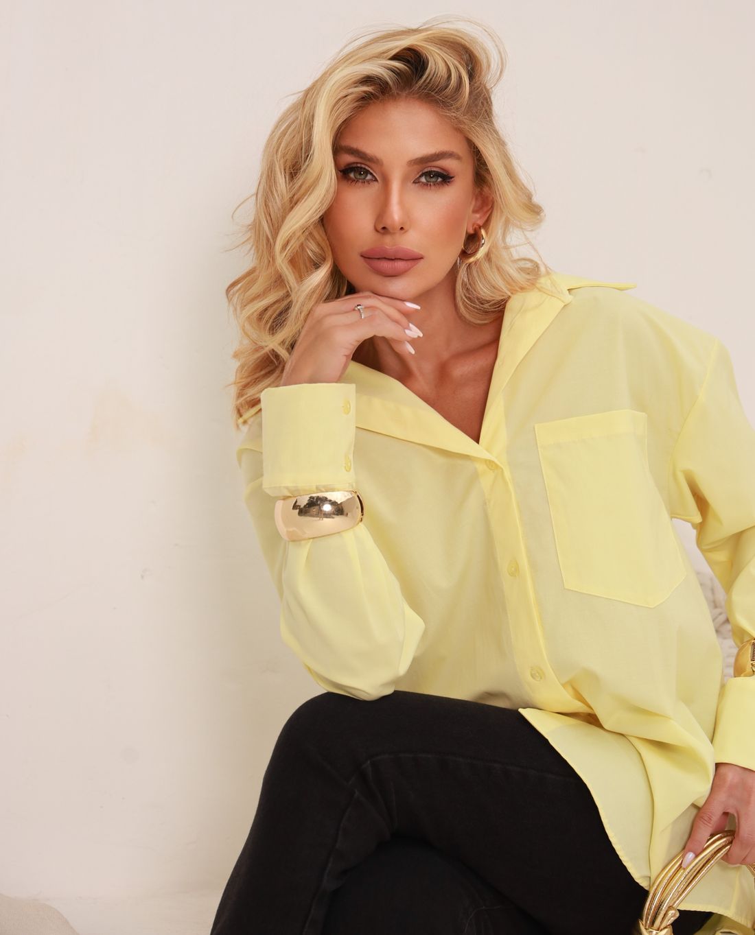 Camisa Tricoline Amarração Costas - Reve Brand