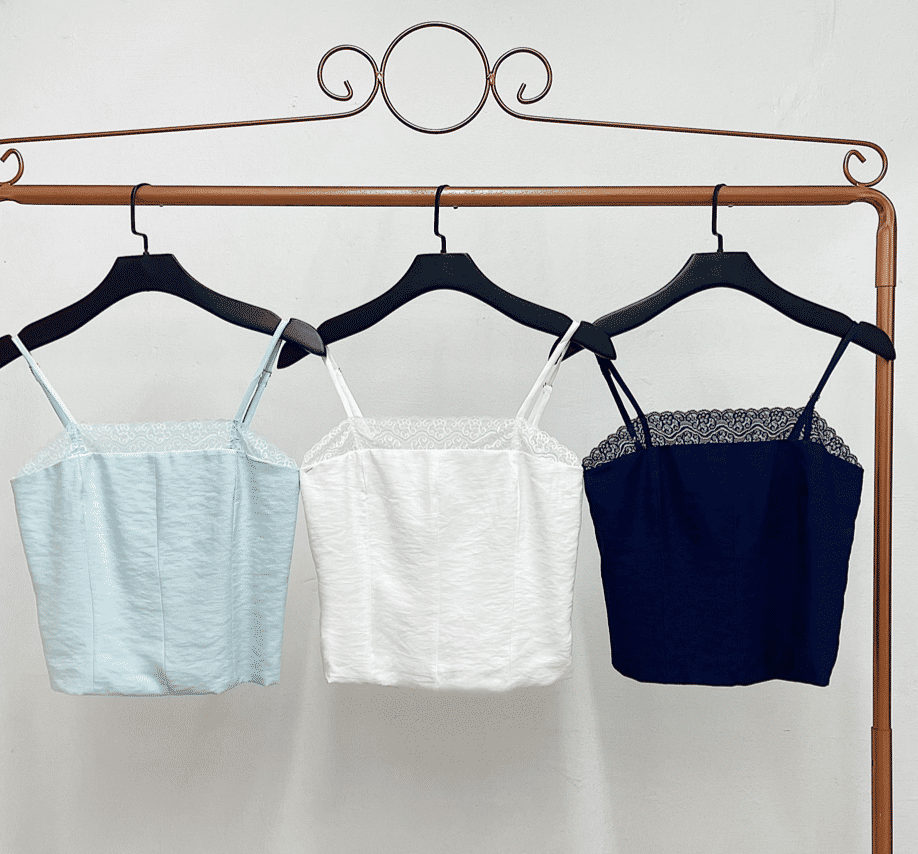 Regata Alcinha Decote Renda - Milalai Regata Alcinha Decote Renda - Milalai