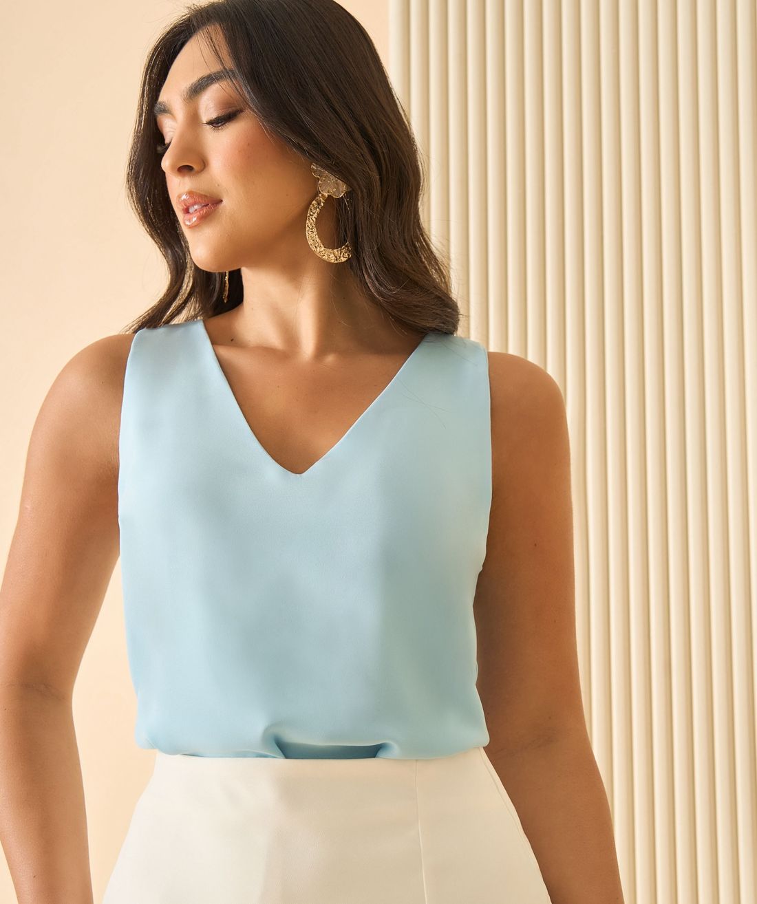 Regata Crepe Decote V - Milalai Regata Crepe Decote V - Milalai