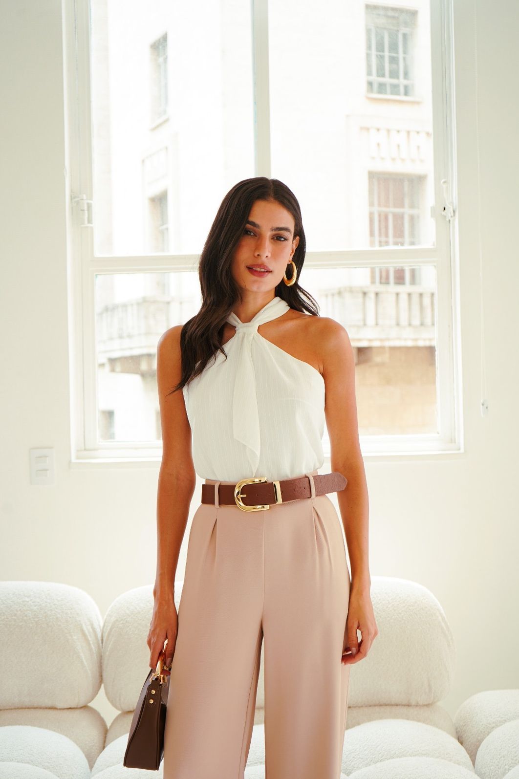 Regata Lenço Chiffon Listras - Donna Ritz Regata Lenço Chiffon Listras - Donna Ritz