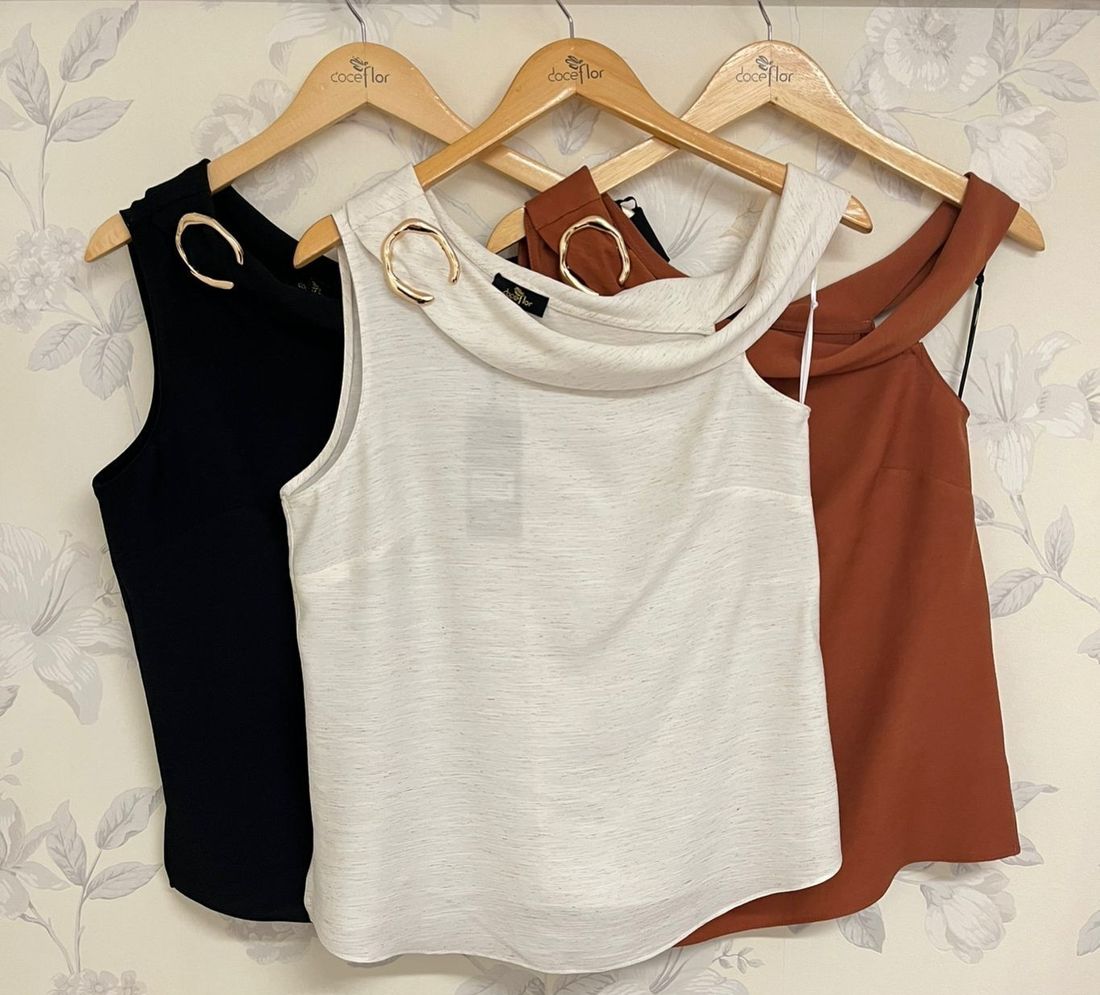 Blusa Ombro Único Fivela - Doce Flor