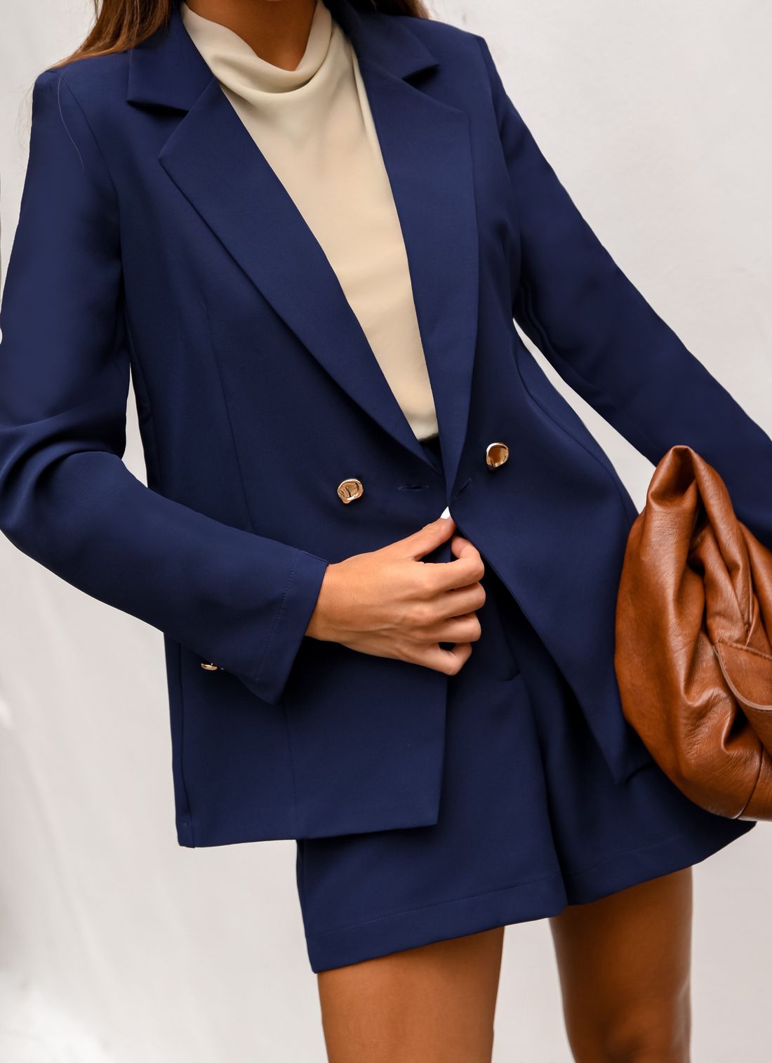 Blazer Com Abotoamento Duplo - Doce Flor Blazer Com Abotoamento Duplo - Doce Flor