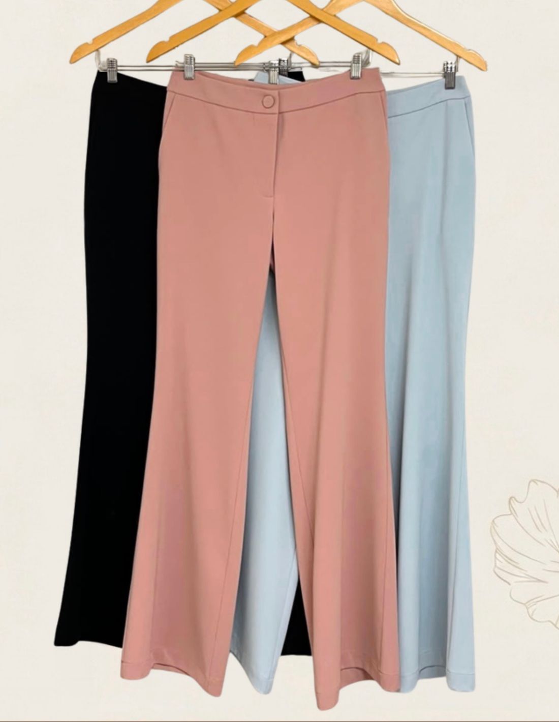 Calça Flare Botão Forrado - Doce Flor