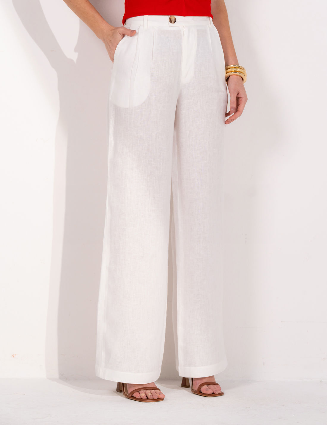 Calça 100% Linho - Unique Chic Calça 100% Linho - Unique Chic