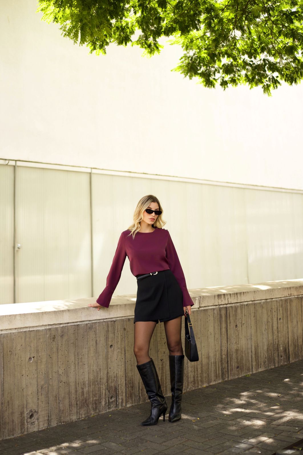 Blusa Manga Longa Acetinada Botões - Doce Flor