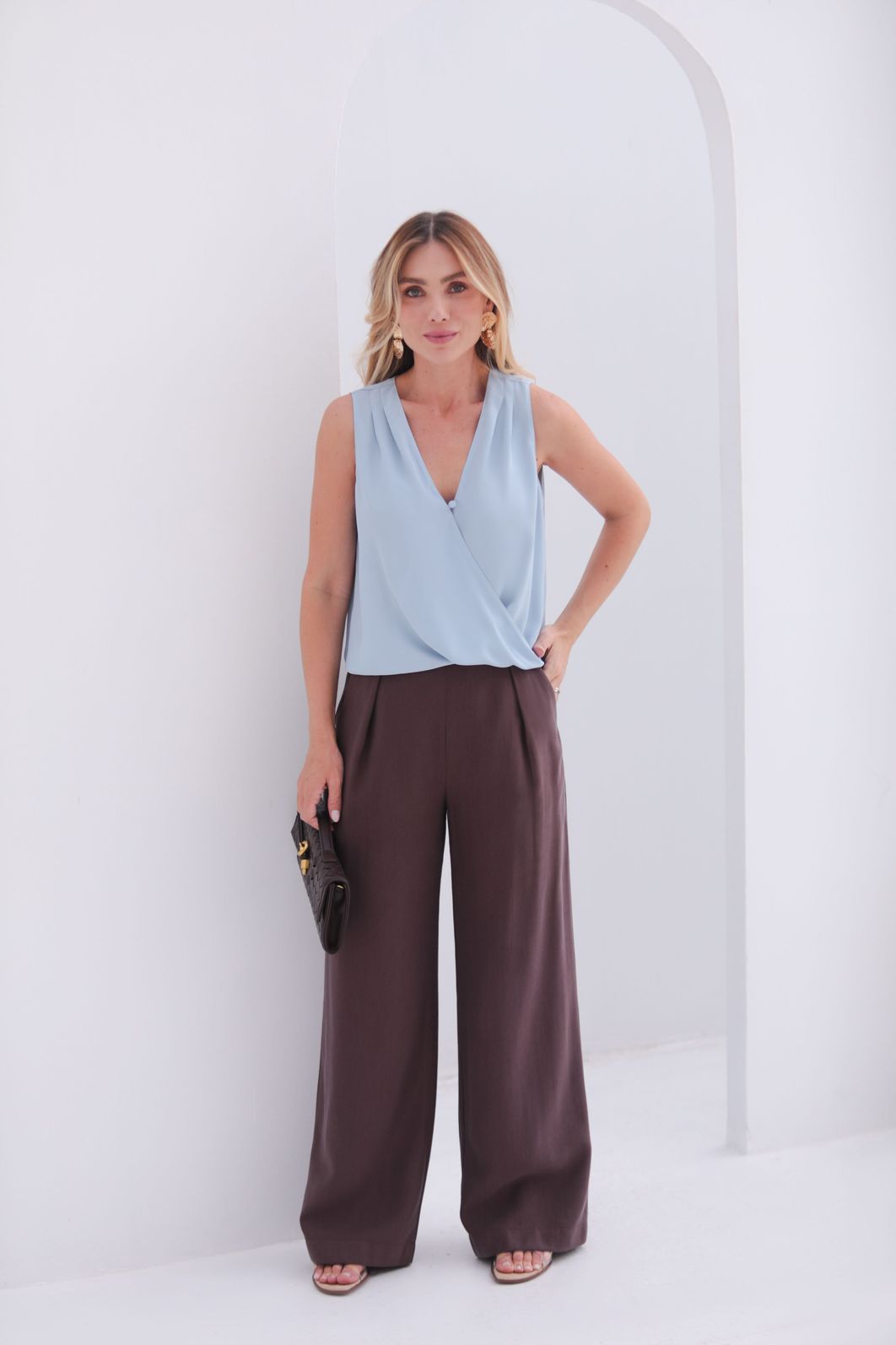 Regata Crepe Transpasse Torcido - Donna Ritz Regata Crepe Transpasse Torcido - Donna Ritz