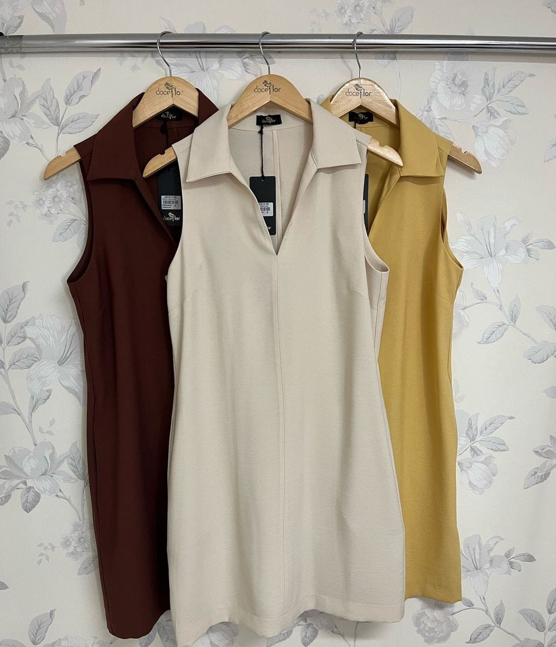 Vestido Tubinho Gola - Doce Flor Vestido Tubinho Gola - Doce Flor