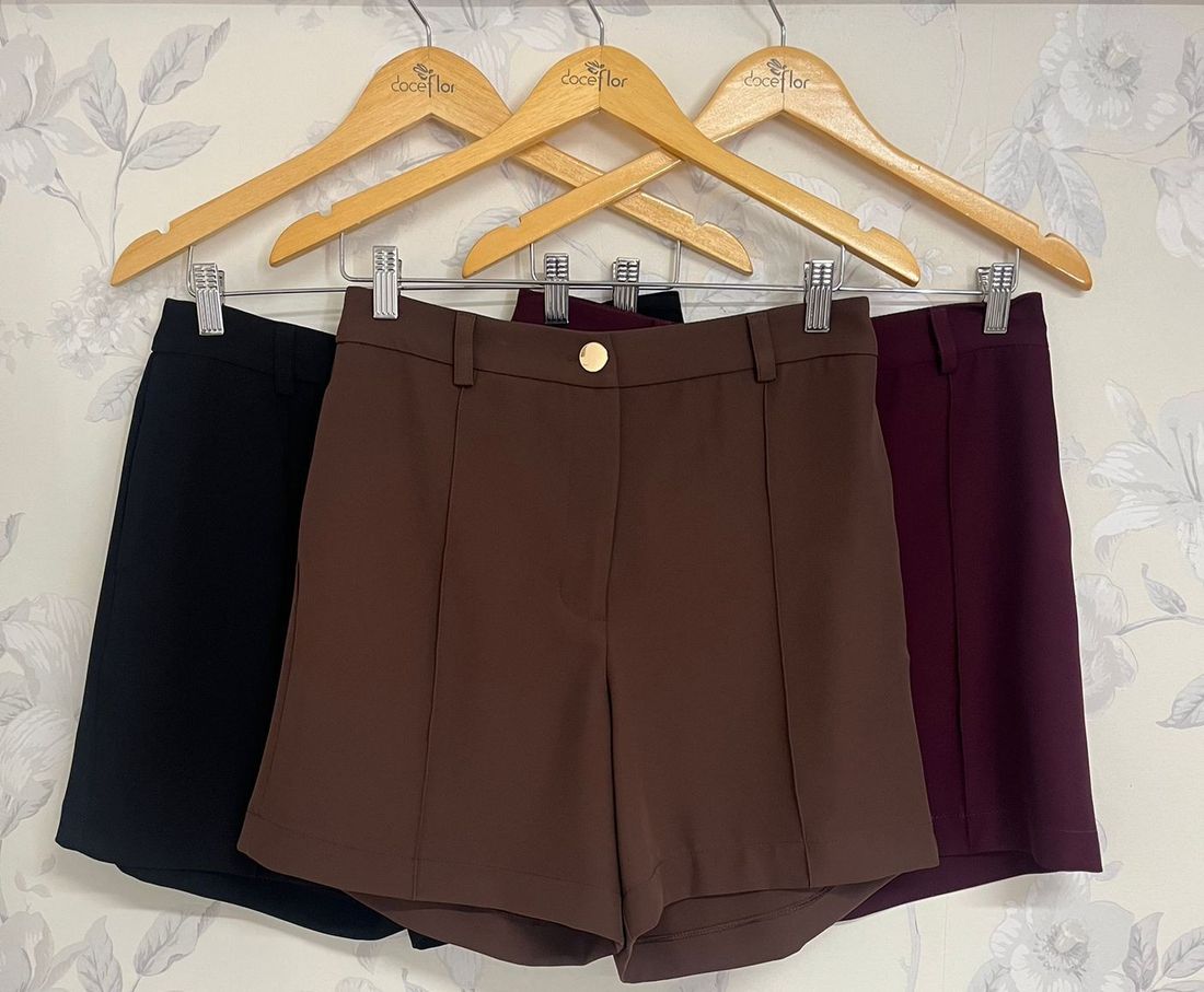 Short Alfaiataria com Nervura - Doce Flor