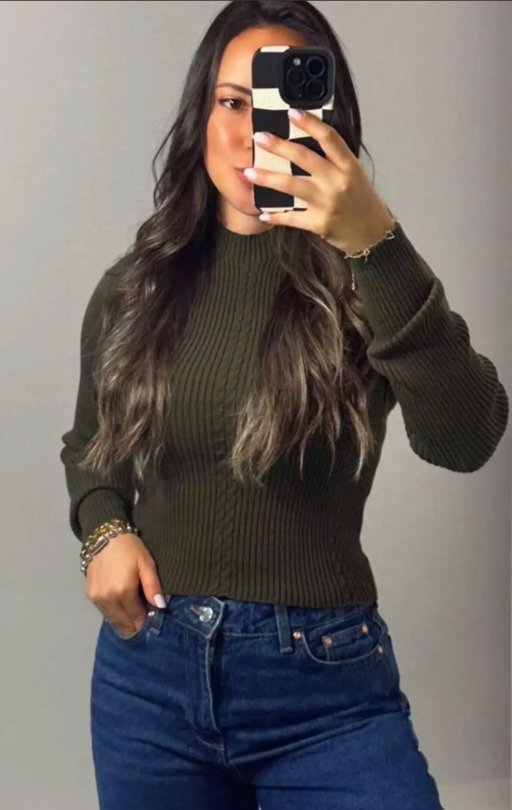 Blusa Tricot Modal Manga Longa Blusa Tricot Modal Manga Longa