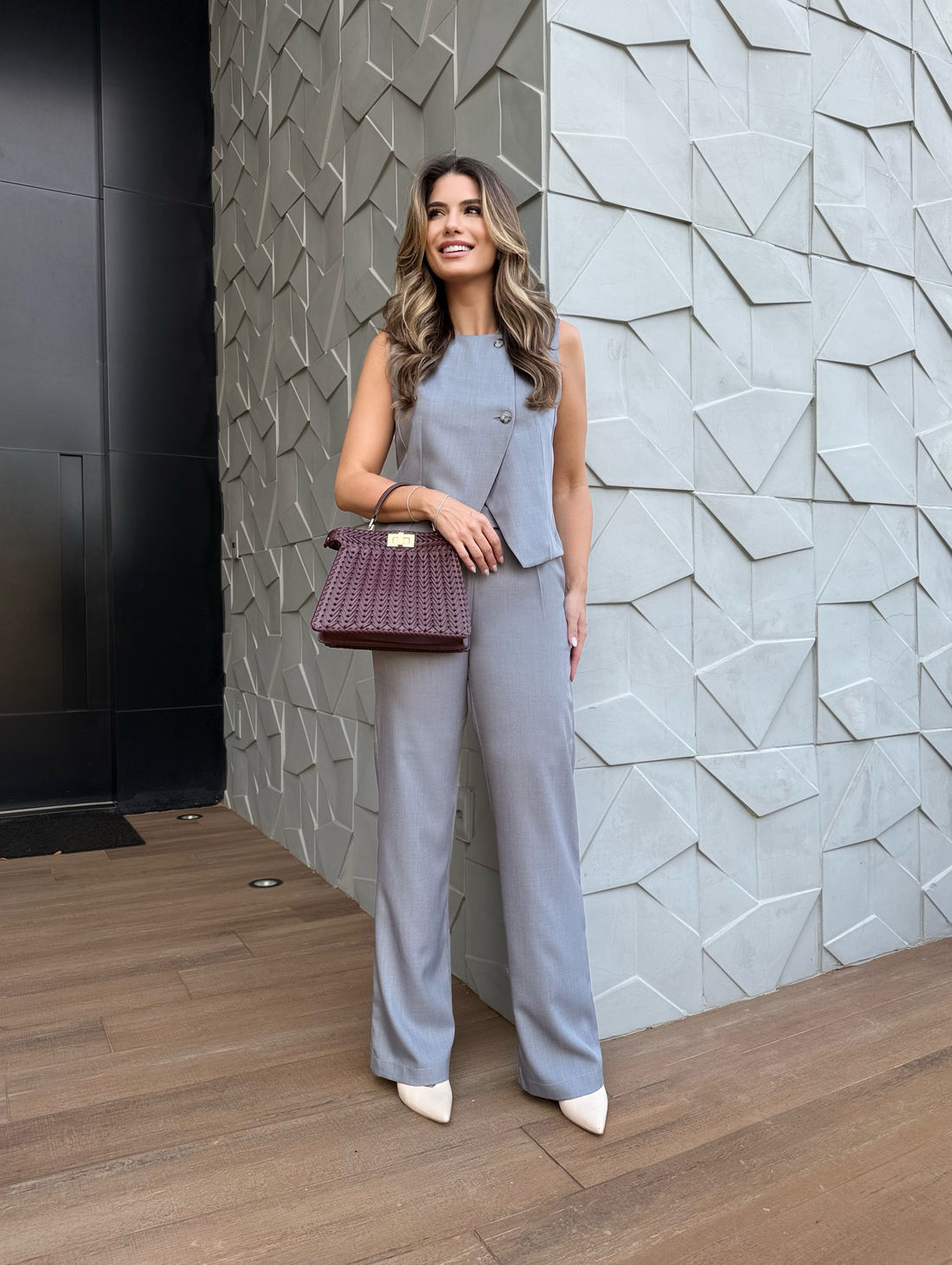 Colete Transpassado Botões - Doce Flor