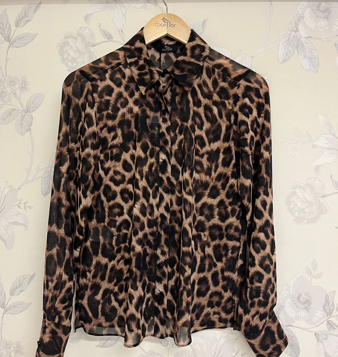 Camisa Crepe Animal Print - Doce Flor