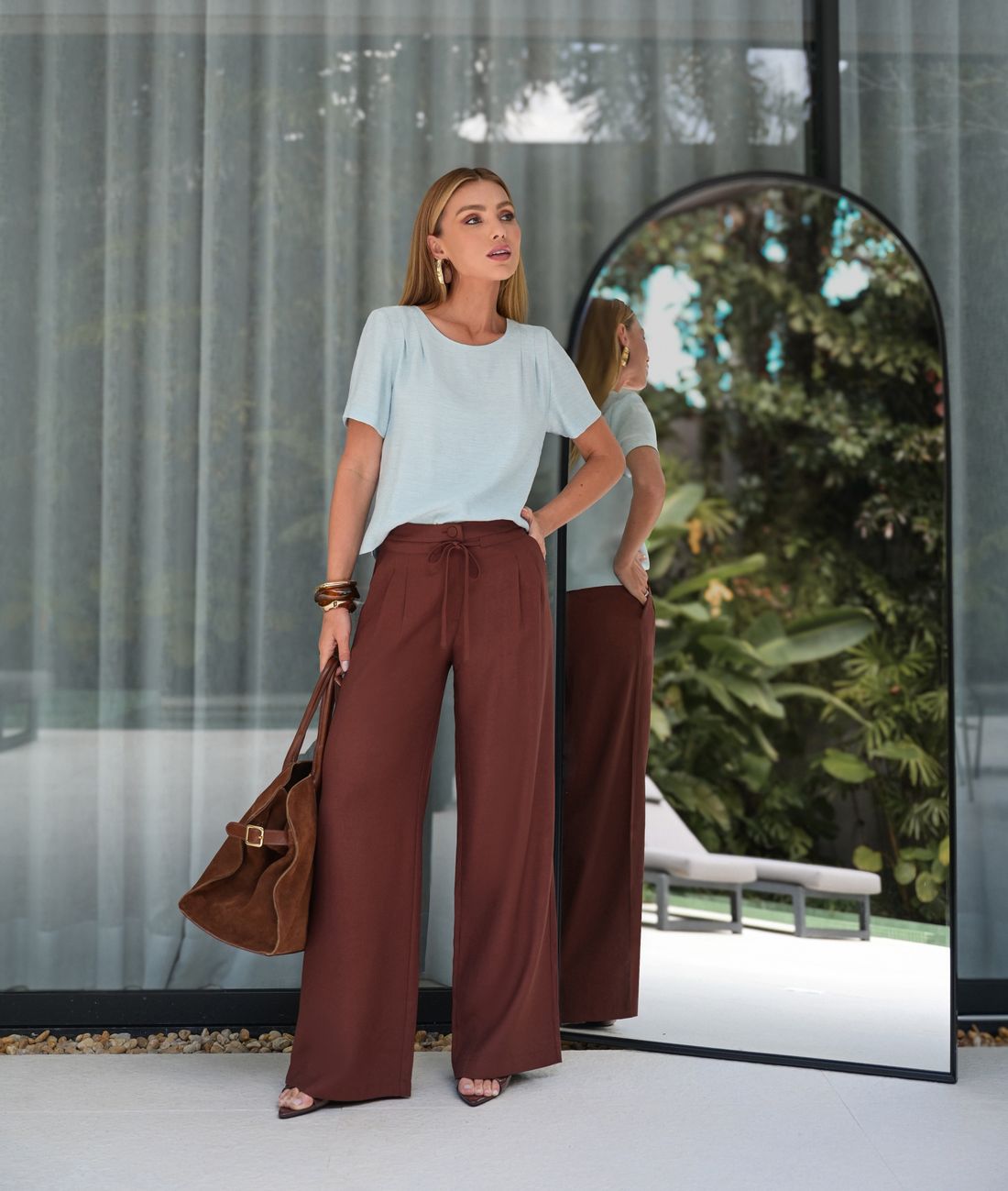 Blusa Manga Curta Pregas - Doce Flor Blusa Manga Curta Pregas - Doce Flor