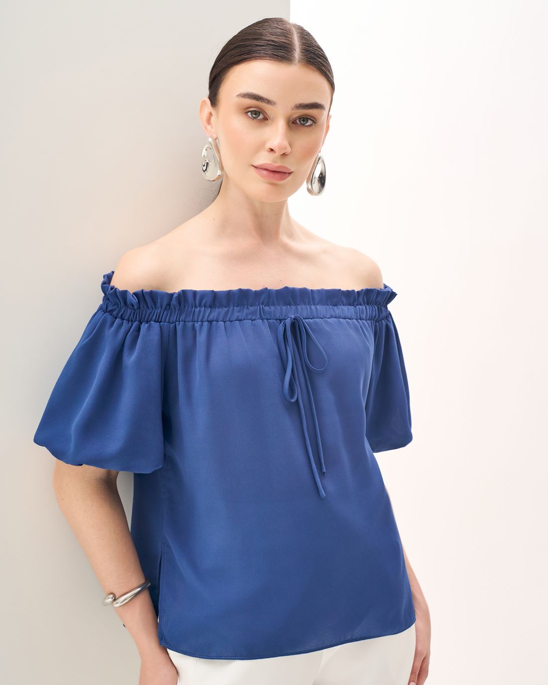 Blusa Crepe Ombro a Ombro - Milalai Blusa Crepe Ombro a Ombro - Milalai