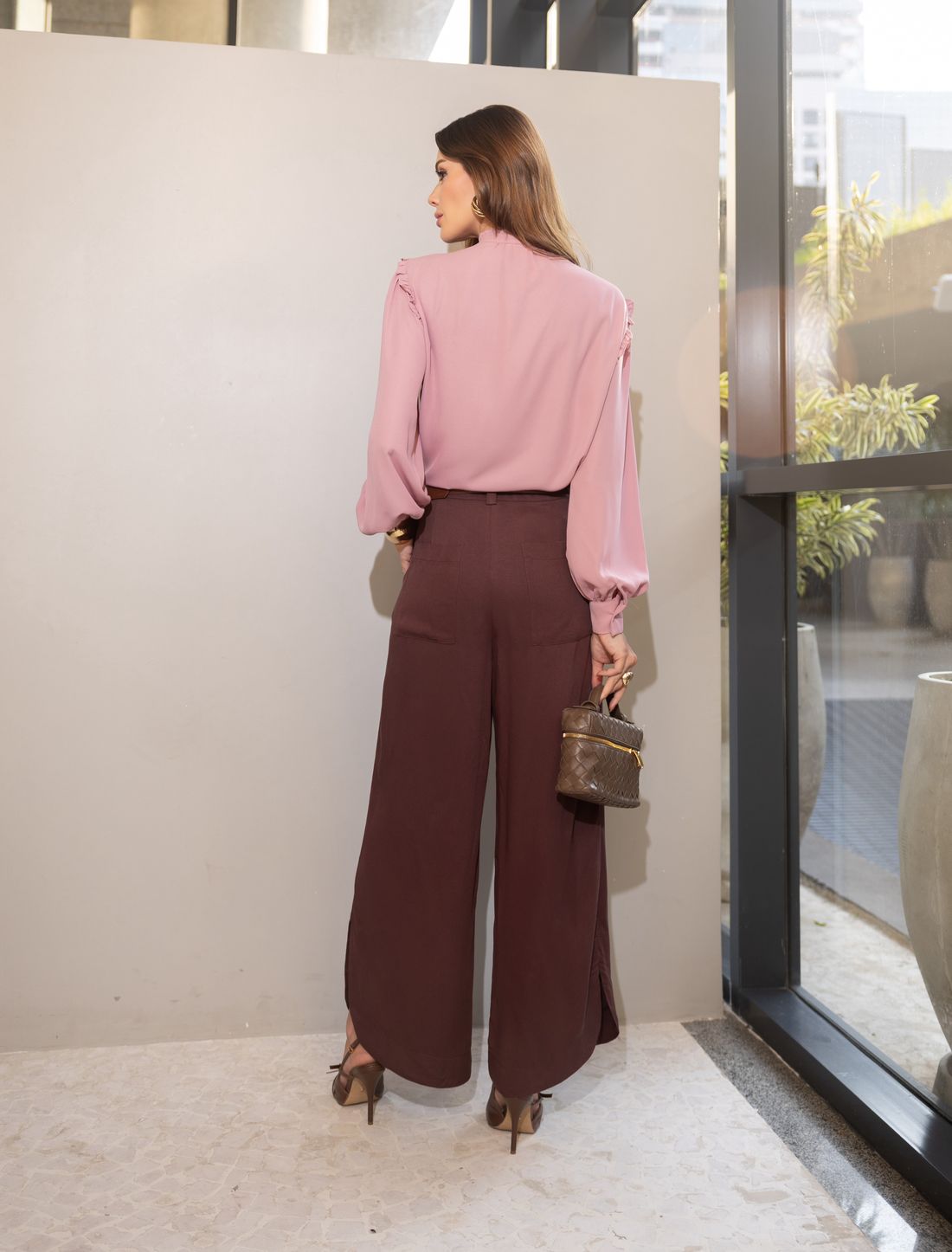 Camisa Crepe com Renda e Babados - Milalai Camisa Crepe com Renda e Babados - Milalai