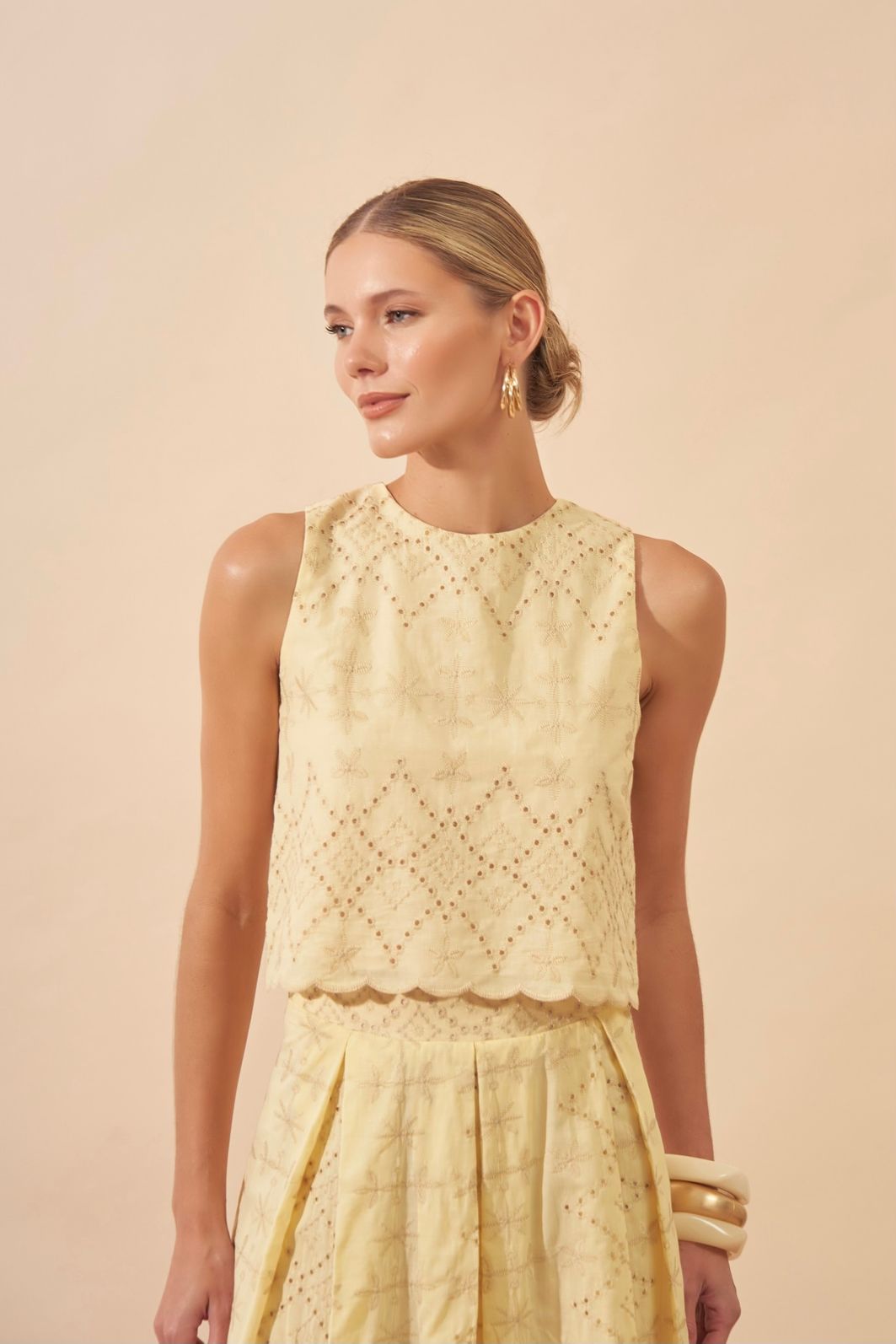 Blusa Cropped Algodão Bordado - Milalai Blusa Cropped Algodão Bordado - Milalai