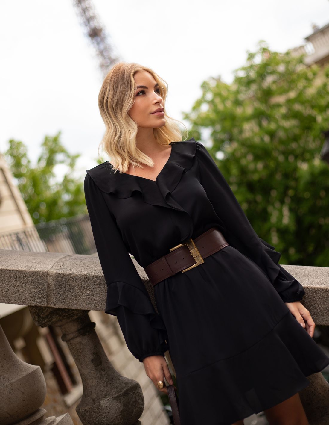 Vestido Com Jabots - Doce Flor Vestido Com Jabots - Doce Flor