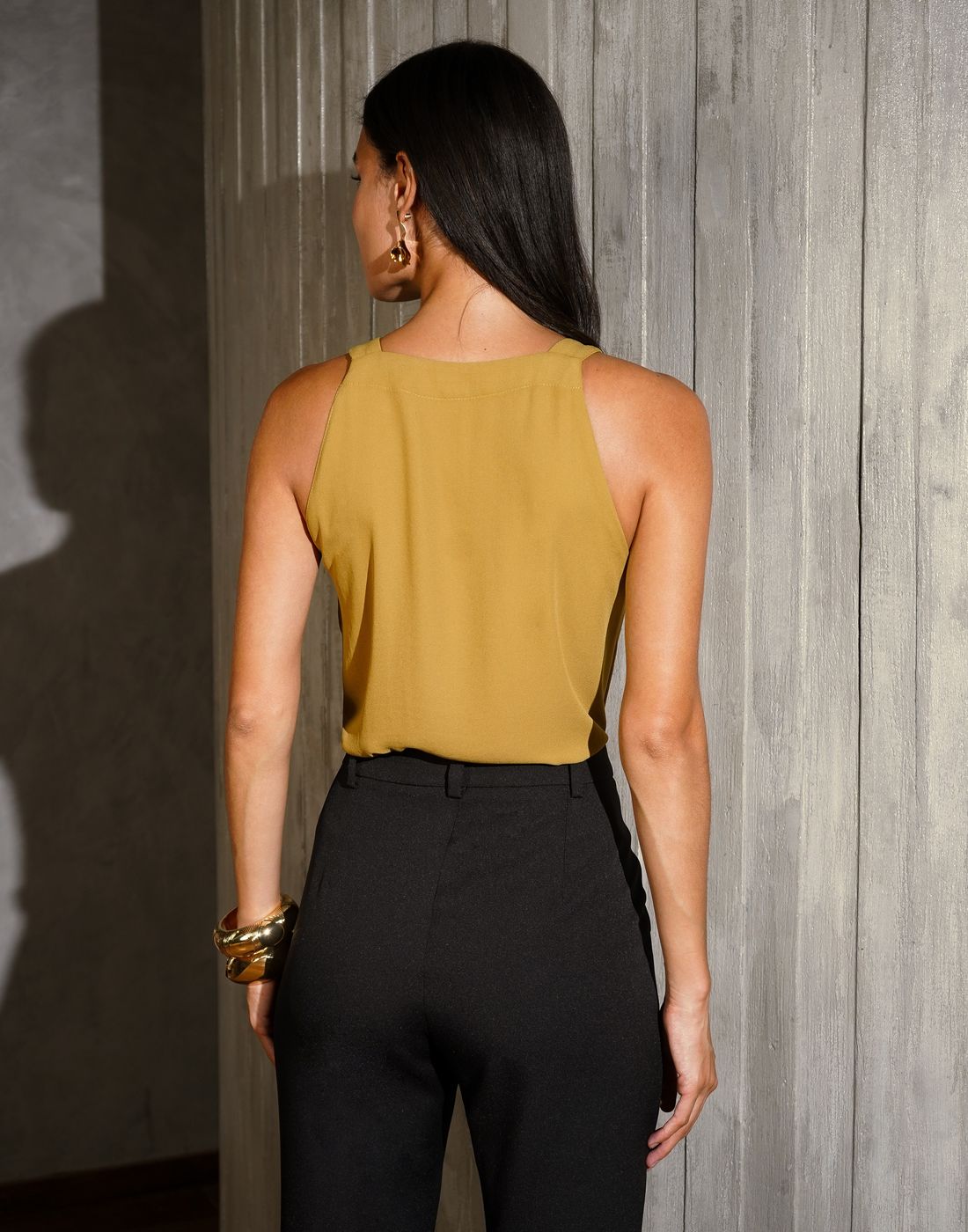 Regata Halter Botões Orgânico - Donna Ritz Regata Halter Botões Orgânico - Donna Ritz