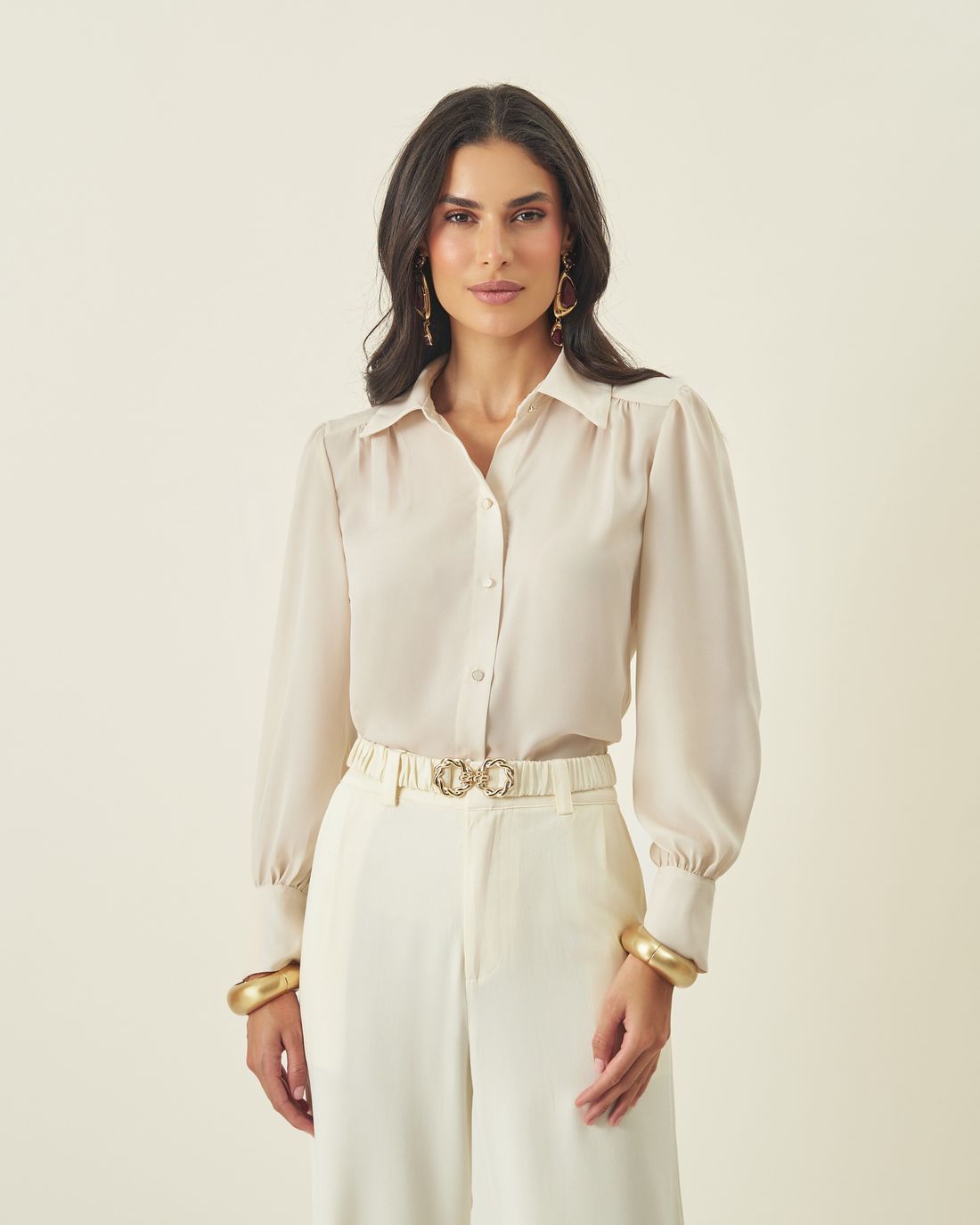 Camisa Crepe Botão Orgânico - Milalai
